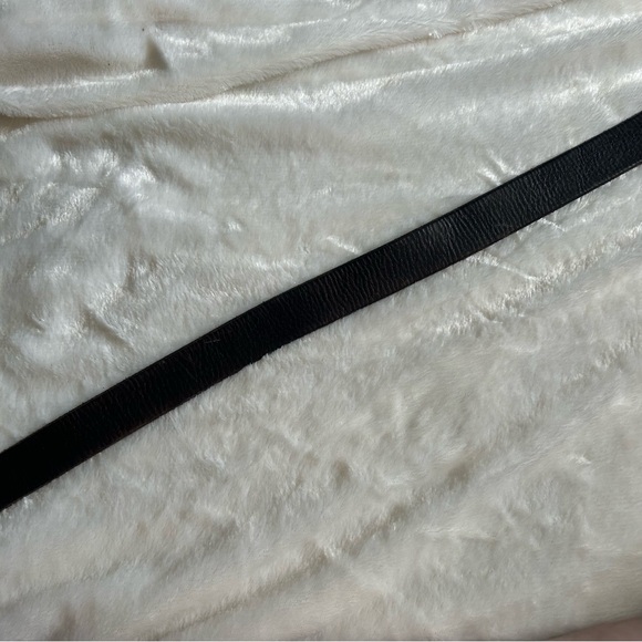 Polo ralph lauren dark brown genuine leather brass buckle belt 32 - Picture 6 of 11